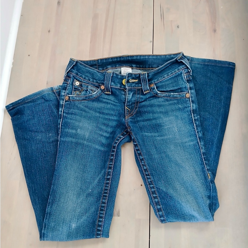 True Religion Classic Blue Boot Cut Jeans - Picture 2 of 4
